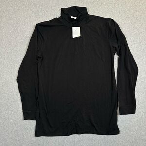 Zara Womens Size XXL Pullover Turtleneck Top Black Long Sleeve Stretch NWT